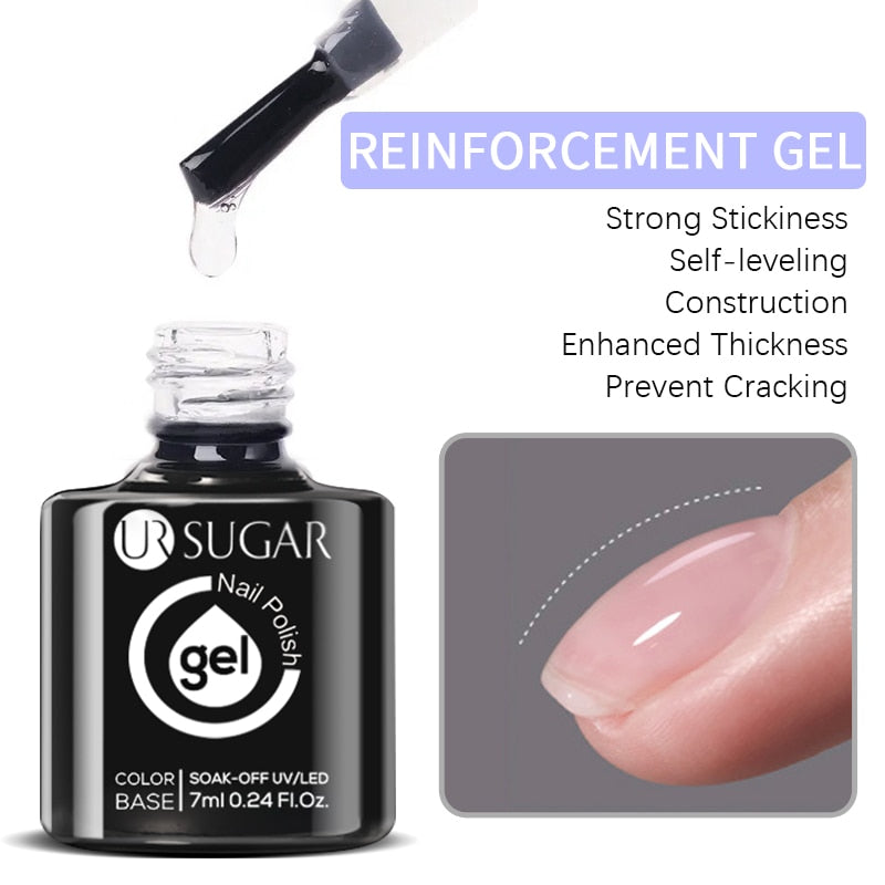 UR SUGAR 7ml Gold Glitter Gel Nail Polish Platinum Shining Mineral Sequins Soak Off UV LED Gel Nail Semi Permanent Manicure