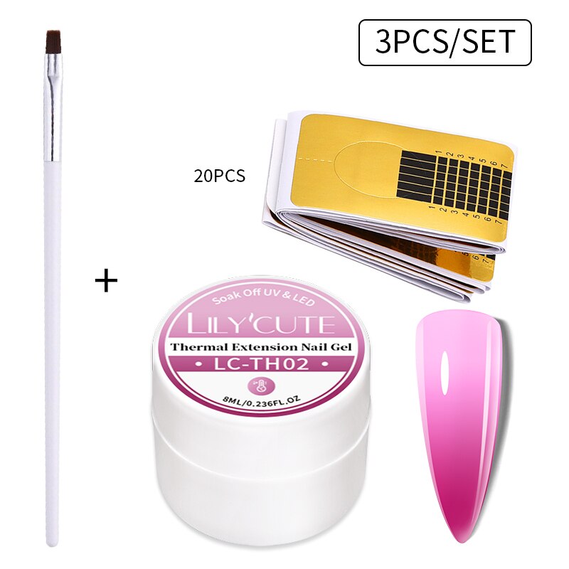 LILYCUTE 5ml Quick Extension Gel Construct Hard Gel Semi Permanent UV LED UV Gel Nail Art Design Faux Ongles Nails Accesorios