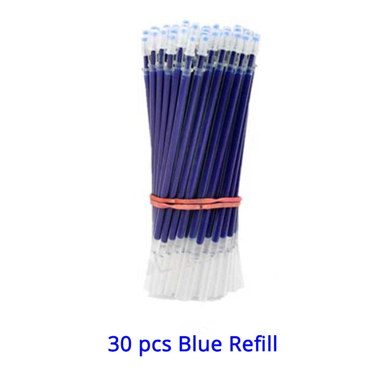 30PCS Gel Pen Set School supplies Black Blue Red ink Color 0.5mm Ballpoint pen Kawaii pen Students School Office Stationery