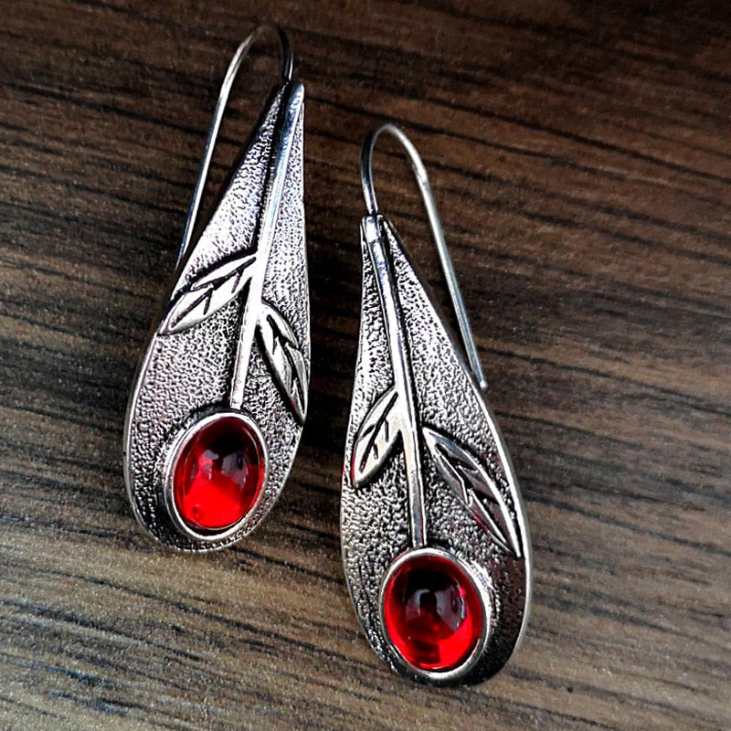 Vintage Ethnic Flower Drop Hanging Earring for Women Tredn Fashion Lovely Ear Pendant Dangle Earrings Jewelry Accessories