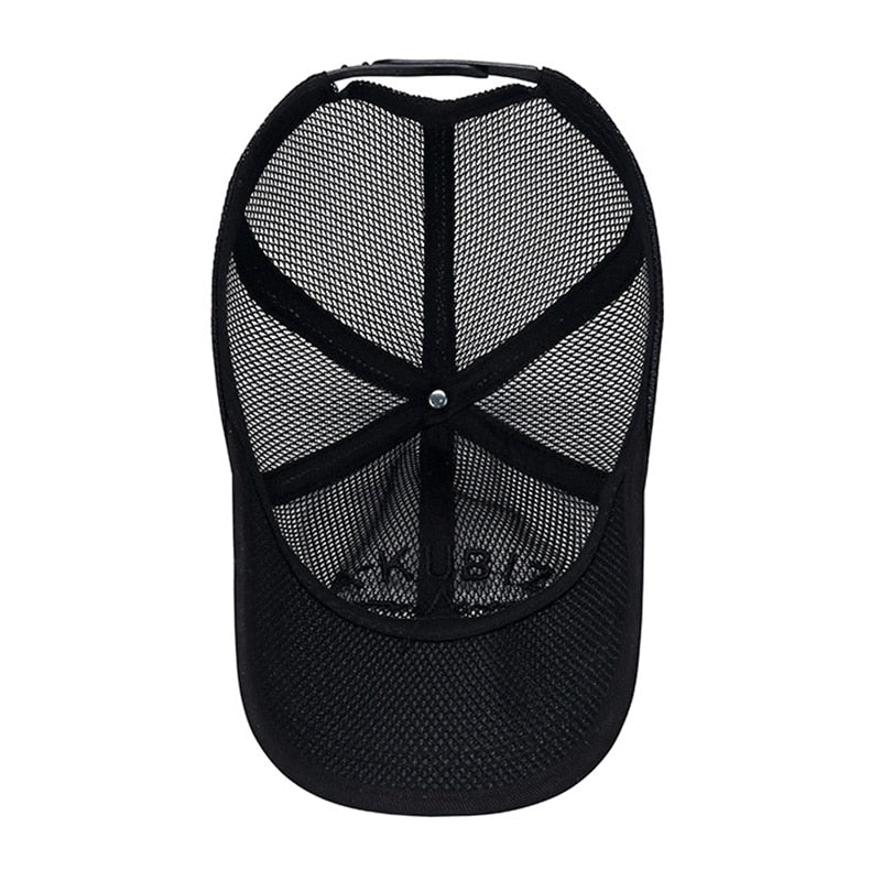 Men&#39;s Mesh Baseball Cap Breathable Summer Caps Dad Hat Outdoor Fishing Hats Bone Gorras Snapback Trucker Cap Sunscreen Visor Hat