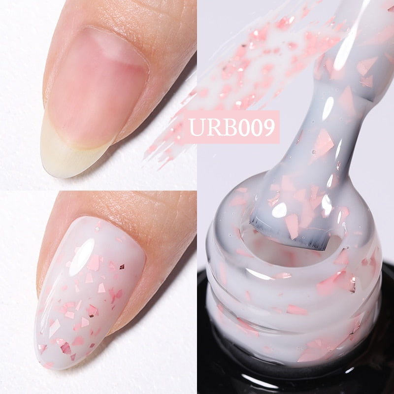 UR SUGAR 7ml Gold Glitter Gel Nail Polish Platinum Shining Mineral Sequins Soak Off UV LED Gel Nail Semi Permanent Manicure