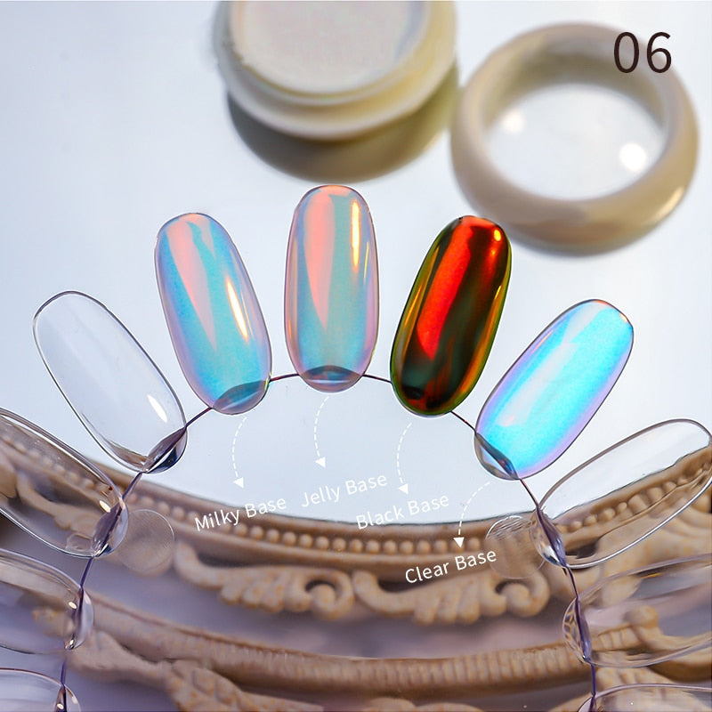 1Box Nail Mirror Glitter Powder Metallic Colorful Dust Metal Effect Nail Glitter Gold Nail Art UV Gel Polish Chrome Flakes Dust