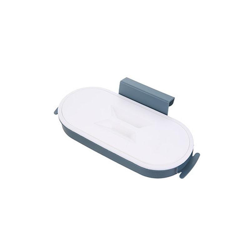 Garbage Bag Holder Kitchen Cabinet Door Basket Hanging Trash Can Waste Bin Garbage Rack Tool Storage Holder Kitchen Organizer