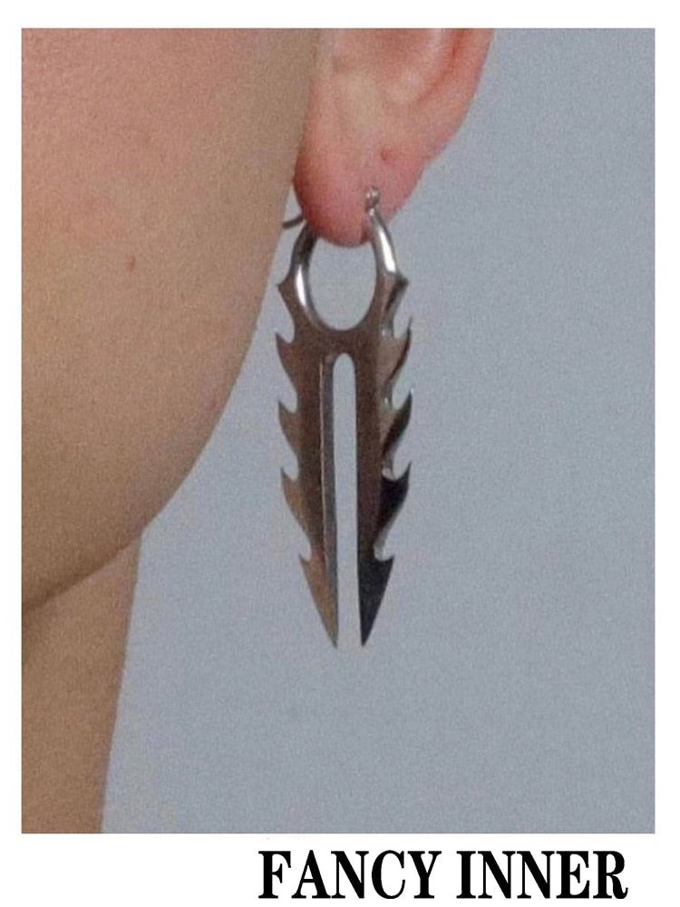 2022 New Punk Drop Earrings Y2K Fashion Gothic Personality Darts Pendant Earring for Women Men Girls Female Ear Jewelry