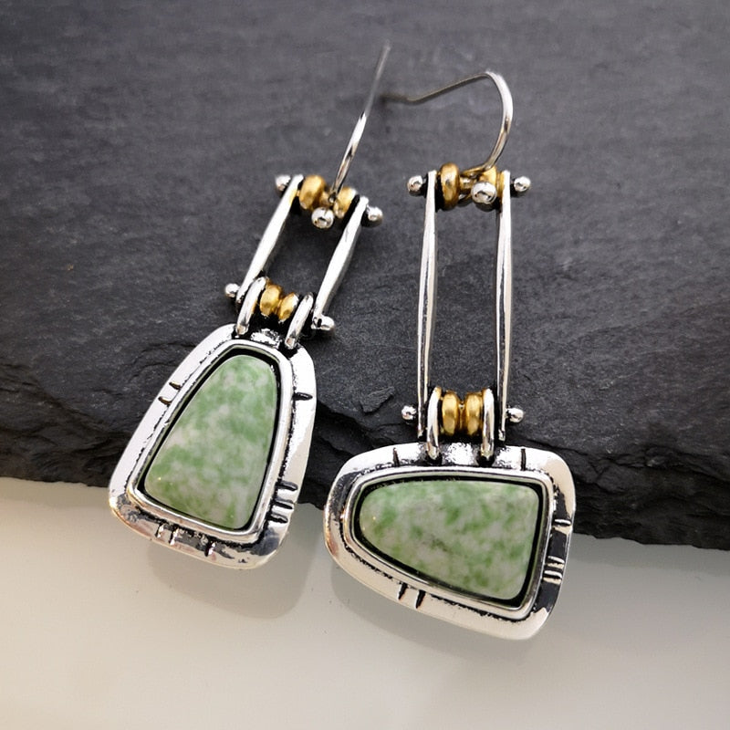 Vintage Ethnic Flower Drop Hanging Earring for Women Tredn Fashion Lovely Ear Pendant Dangle Earrings Jewelry Accessories