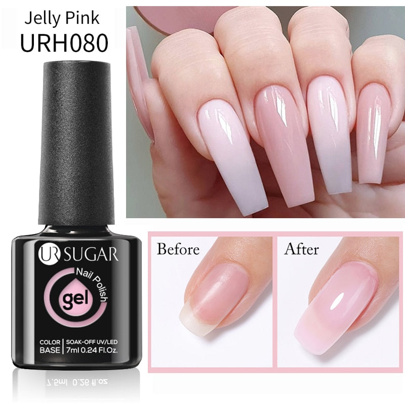 UR SUGAR 7ml Gold Glitter Gel Nail Polish Platinum Shining Mineral Sequins Soak Off UV LED Gel Nail Semi Permanent Manicure