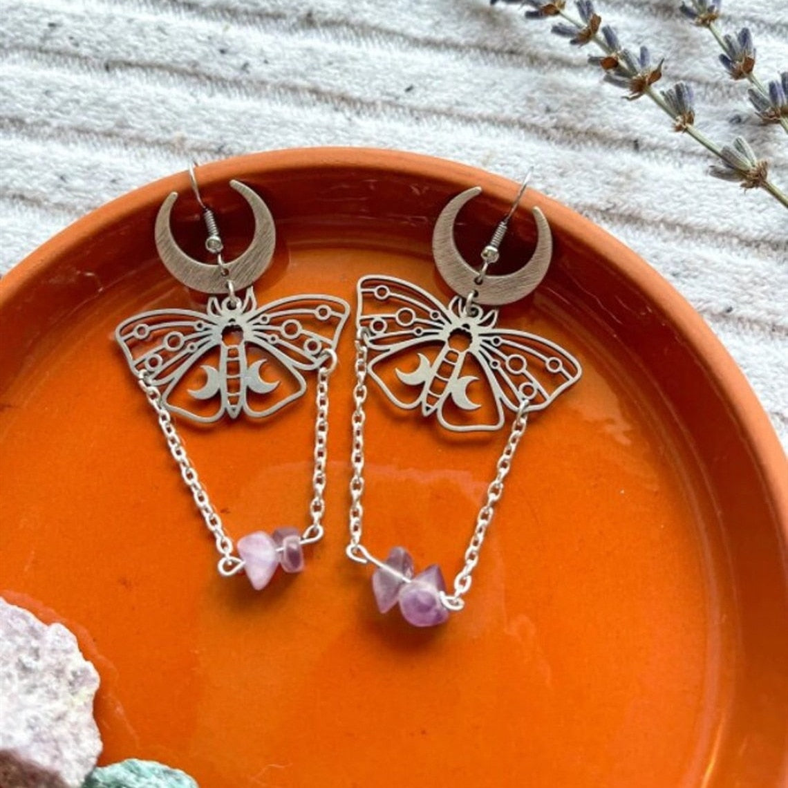 Moth Charm Gold Plated Earrings For Women Girls Boho Jewelry Accessories Hollow Butterfly Pendants Ear Hooks Beautiful Earring
