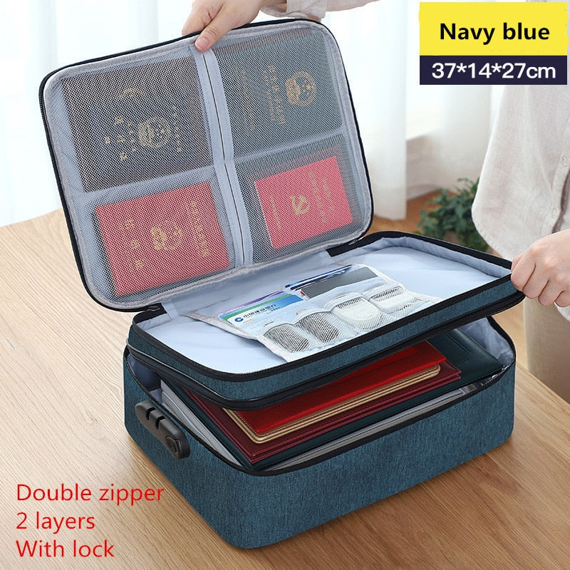 Document Storage Bag Organizer Desk Stationery Women Travel Files Card Folder Holder Tool Case Handbag Home Office Accessories