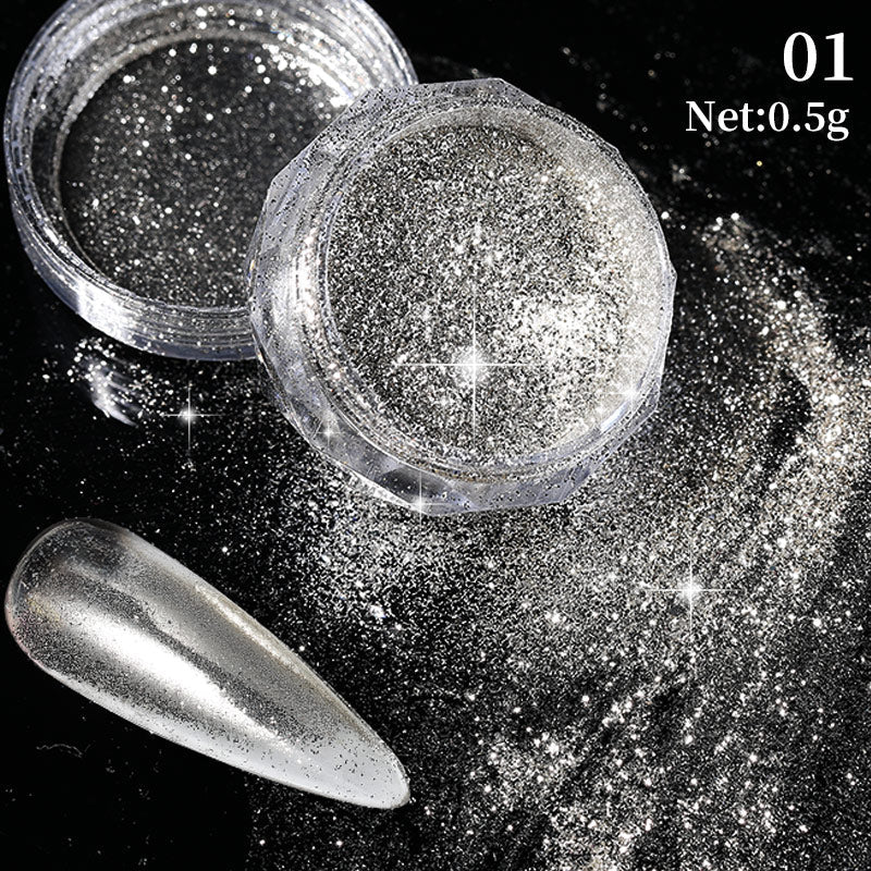 1Box Nail Mirror Glitter Powder Metallic Colorful Dust Metal Effect Nail Glitter Gold Nail Art UV Gel Polish Chrome Flakes Dust