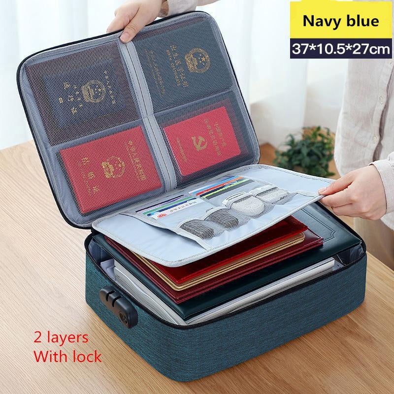 Document Storage Bag Organizer Desk Stationery Women Travel Files Card Folder Holder Tool Case Handbag Home Office Accessories