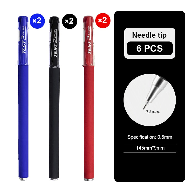 30PCS Gel Pen Set School supplies Black Blue Red ink Color 0.5mm Ballpoint pen Kawaii pen Students School Office Stationery