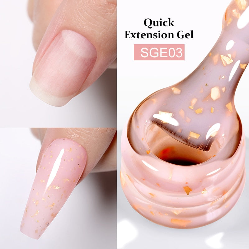 BORN PRETTY Milky Pink Quick Extension Gel Nail Polish Rubber Base Gel Camouflage Color Coat Semi Permanent Nails Art Gels 7ml