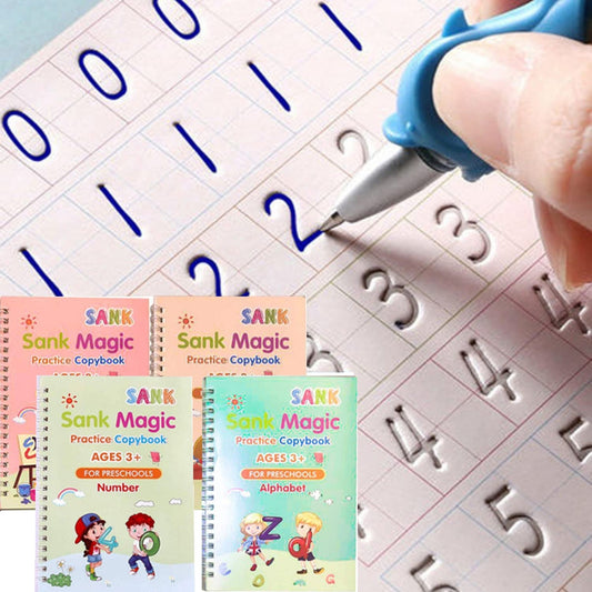 Free Shipping SANK Copybooks Pen Magic Copy Book Free Wiping Children&#39;s Kids Writing Sticker Practice Copybook For Calligraphy