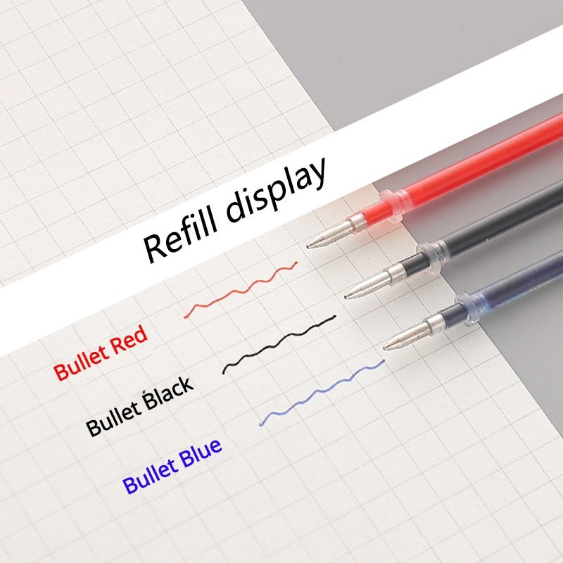 30PCS Gel Pen Set School supplies Black Blue Red ink Color 0.5mm Ballpoint pen Kawaii pen Students School Office Stationery