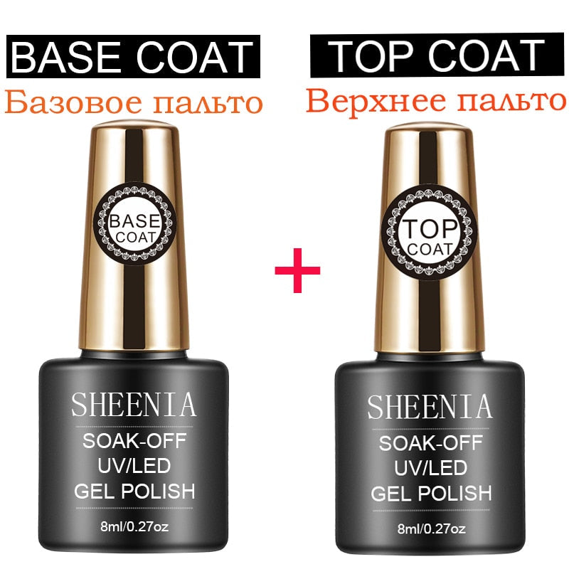 UV Gel Varnish Nail Polish Set For Manicure Gellak Semi Permanent Hybrid Nails Art Off Prime White Gel Nail Polish Top Coat