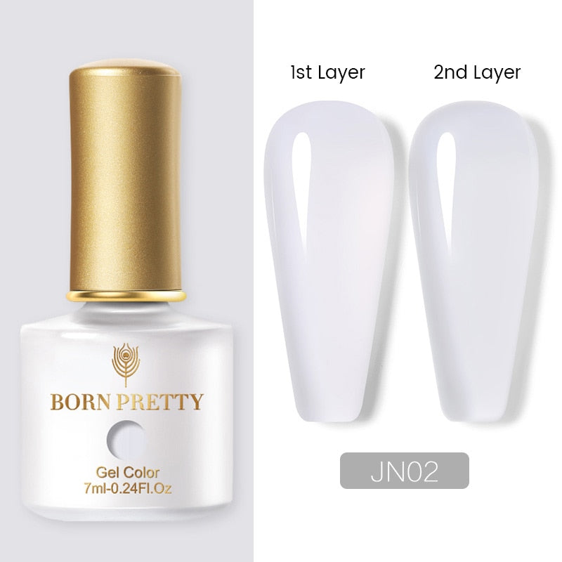 BORN PRETTY Milky Pink Quick Extension Gel Nail Polish Rubber Base Gel Camouflage Color Coat Semi Permanent Nails Art Gels 7ml