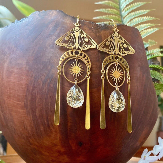 Moth Charm Gold Plated Earrings For Women Girls Boho Jewelry Accessories Hollow Butterfly Pendants Ear Hooks Beautiful Earring