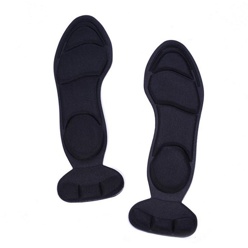 1 Pair 7D Comfort Breathable Women&#39;s Fashion Insoles Massage High-heeled Shoes Insoles Anti-slip Heel Post Back Cushion Pads