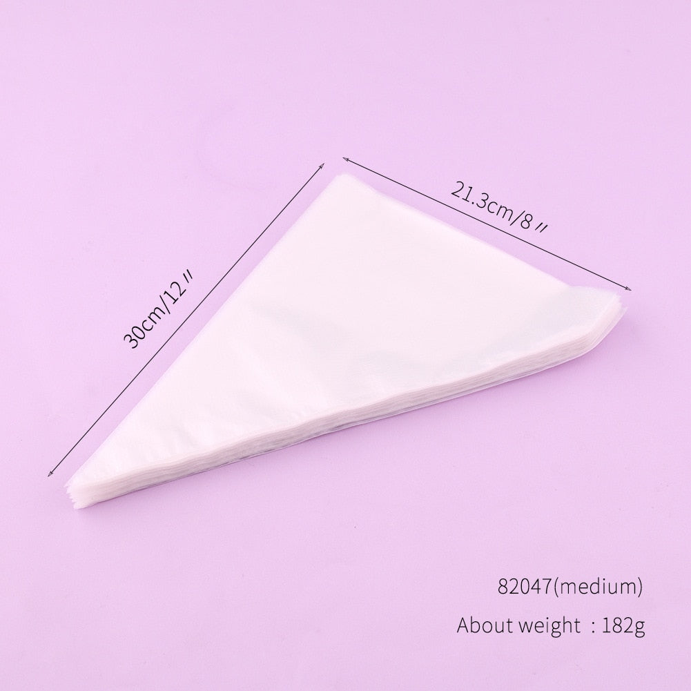 100/50/20pcs Disposable Pastry Bags Cake Cream Piping Bag for Cake Design Decorating Tools Kitchen Baking Accessories