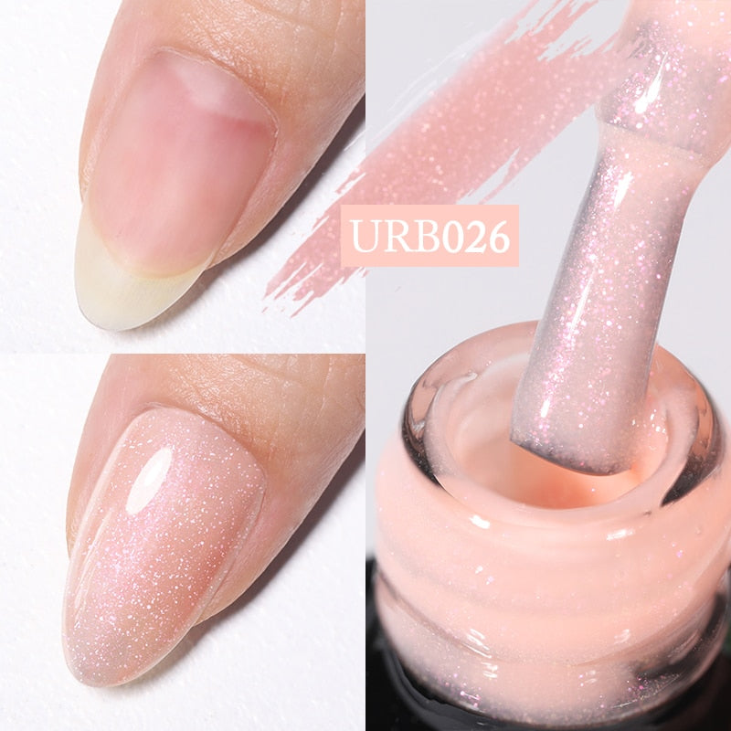 UR SUGAR 7ml Gold Glitter Gel Nail Polish Platinum Shining Mineral Sequins Soak Off UV LED Gel Nail Semi Permanent Manicure