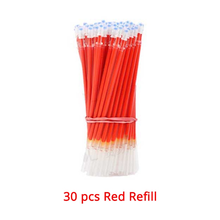 30PCS Gel Pen Set School supplies Black Blue Red ink Color 0.5mm Ballpoint pen Kawaii pen Students School Office Stationery