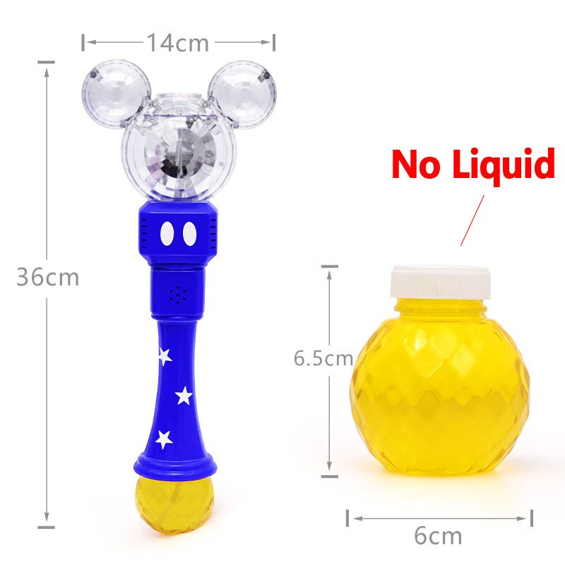 Disney New Cartoon Minnie Bubble Machine Electric Bubble Stick Toy Mickey Mouse Boys Girls Party Children Toys Birthday Gift