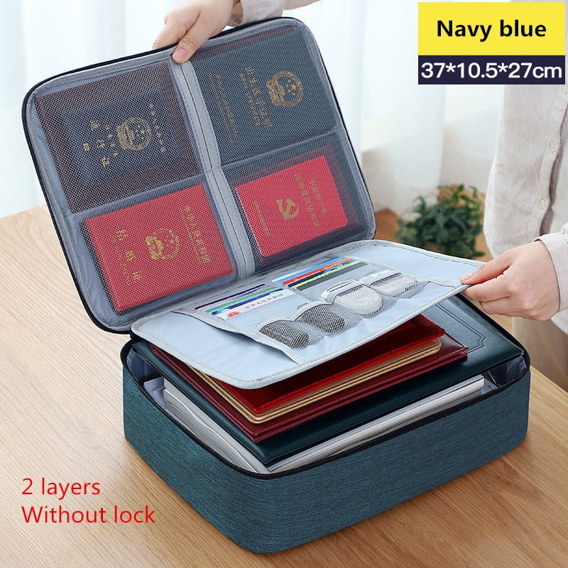 Document Storage Bag Organizer Desk Stationery Women Travel Files Card Folder Holder Tool Case Handbag Home Office Accessories