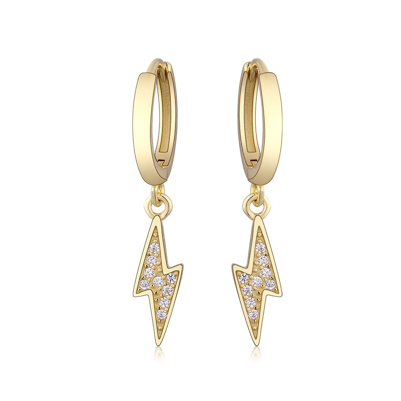 Fashion Hanging earrings Zircon Lightning Short Pendant Drop Ear Ring Ear Bone Sweet Trend Female Jewelry Hoop Earring for Women