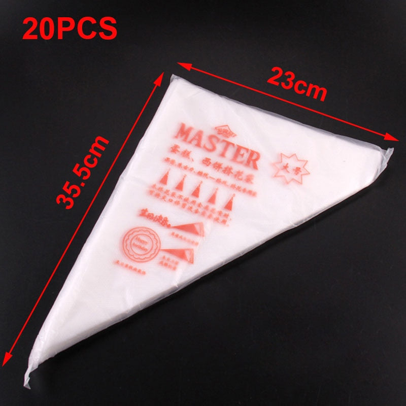 100/50/20pcs Disposable Pastry Bags Cake Cream Piping Bag for Cake Design Decorating Tools Kitchen Baking Accessories