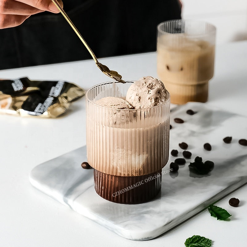 6/4/2/1Pcs American Coffee Mug Heat-Resistant Glass Cups Transparent Tea Mug Water Cup for Drinking Milk Beertea Juice Tumblers