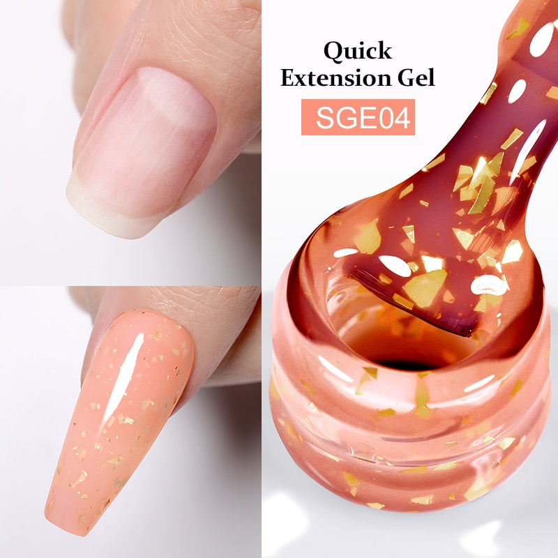 BORN PRETTY Milky Pink Quick Extension Gel Nail Polish Rubber Base Gel Camouflage Color Coat Semi Permanent Nails Art Gels 7ml