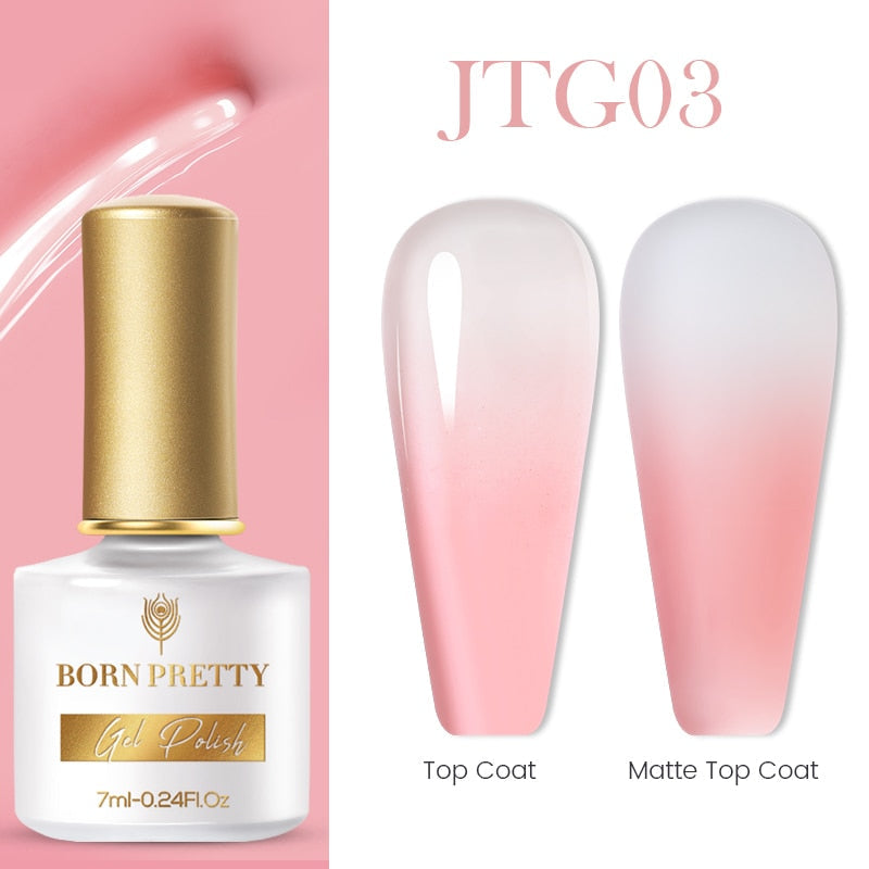 BORN PRETTY Milky Pink Quick Extension Gel Nail Polish Rubber Base Gel Camouflage Color Coat Semi Permanent Nails Art Gels 7ml