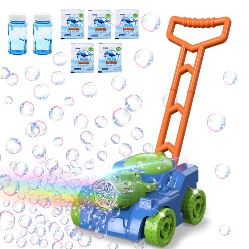 QDRAGON New Tank Bubble Gun for Kids Electronic Bubble Machine With Light Outdoor Game Push Walker Toys for 2-6+ Years Olds
