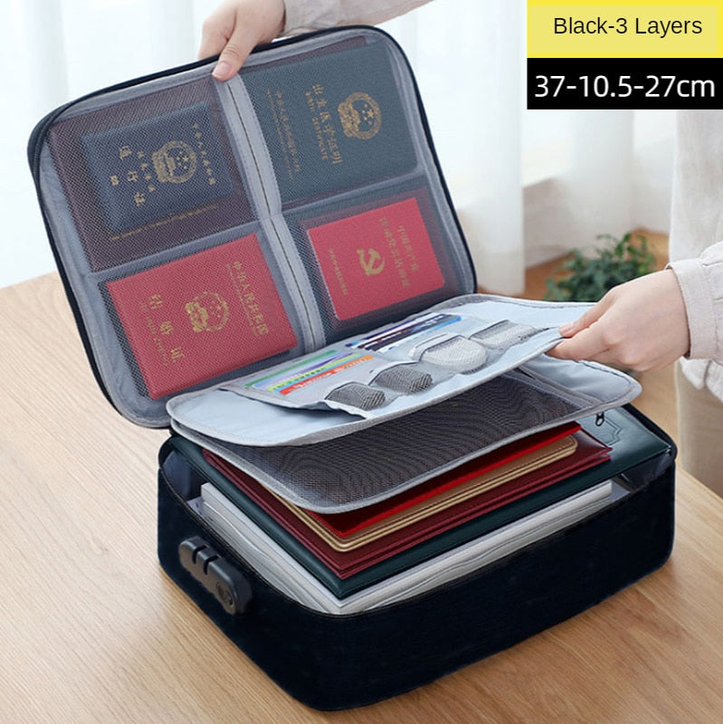 Document Storage Bag Organizer Desk Stationery Women Travel Files Card Folder Holder Tool Case Handbag Home Office Accessories