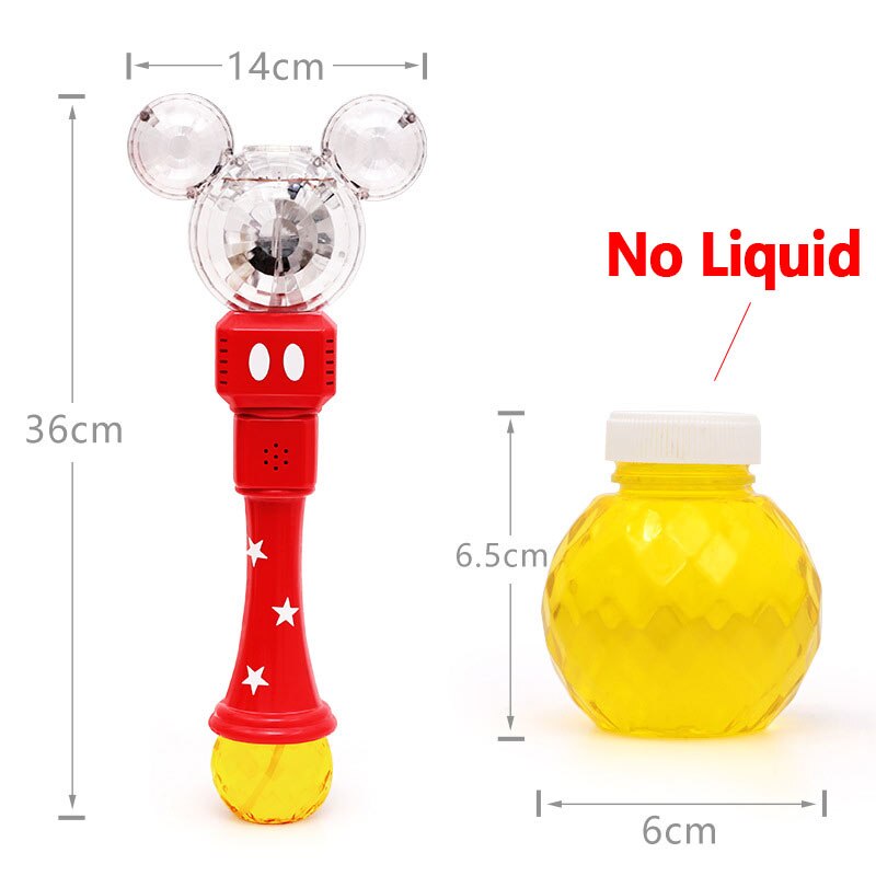 Disney New Cartoon Minnie Bubble Machine Electric Bubble Stick Toy Mickey Mouse Boys Girls Party Children Toys Birthday Gift