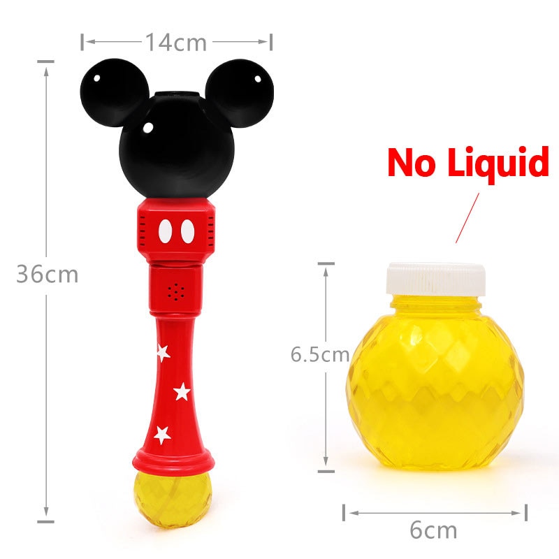 Disney New Cartoon Minnie Bubble Machine Electric Bubble Stick Toy Mickey Mouse Boys Girls Party Children Toys Birthday Gift