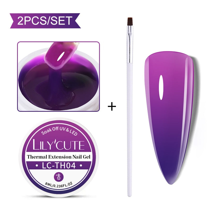 LILYCUTE 5ml Quick Extension Gel Construct Hard Gel Semi Permanent UV LED UV Gel Nail Art Design Faux Ongles Nails Accesorios
