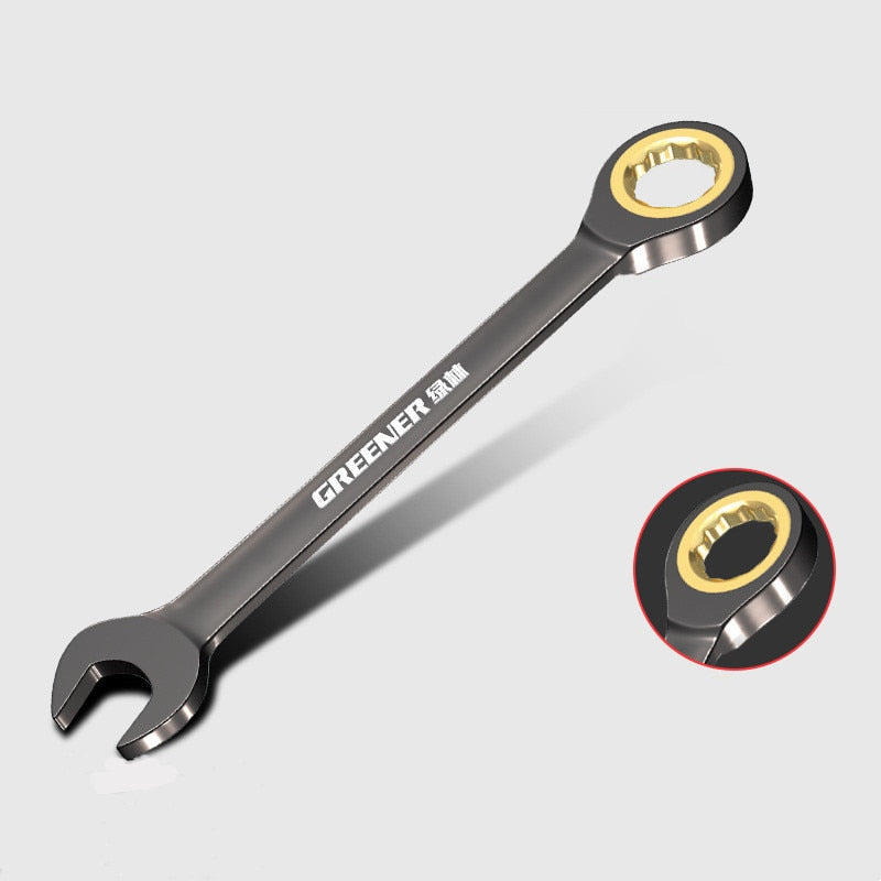Two-way fast plum ratchet wrench industrial-grade small opening dual-purpose wrench hardware tool auto repair universal wrench