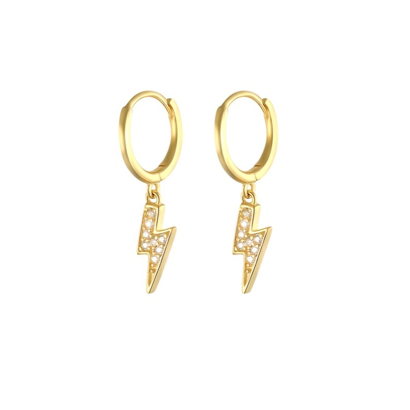 Fashion Hanging earrings Zircon Lightning Short Pendant Drop Ear Ring Ear Bone Sweet Trend Female Jewelry Hoop Earring for Women