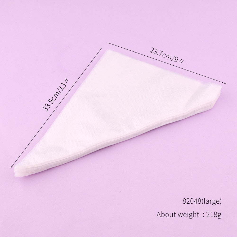100/50/20pcs Disposable Pastry Bags Cake Cream Piping Bag for Cake Design Decorating Tools Kitchen Baking Accessories