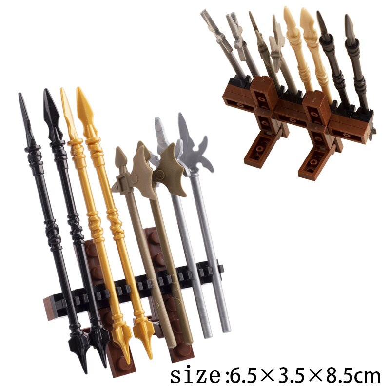 Medieval Castle Wall Model Building Blocks Ancient Military Siege Weapons Tent Watchtower Chariot Bonfire Carriage Bricks Toys