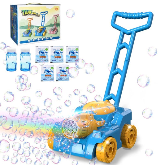 QDRAGON New Tank Bubble Gun for Kids Electronic Bubble Machine With Light Outdoor Game Push Walker Toys for 2-6+ Years Olds
