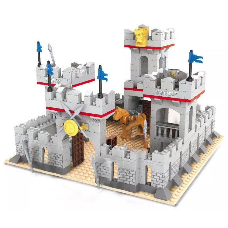Medieval knight castle victories royal tower brick horse princess kingdoms military sets building blocks toys birthday gifts