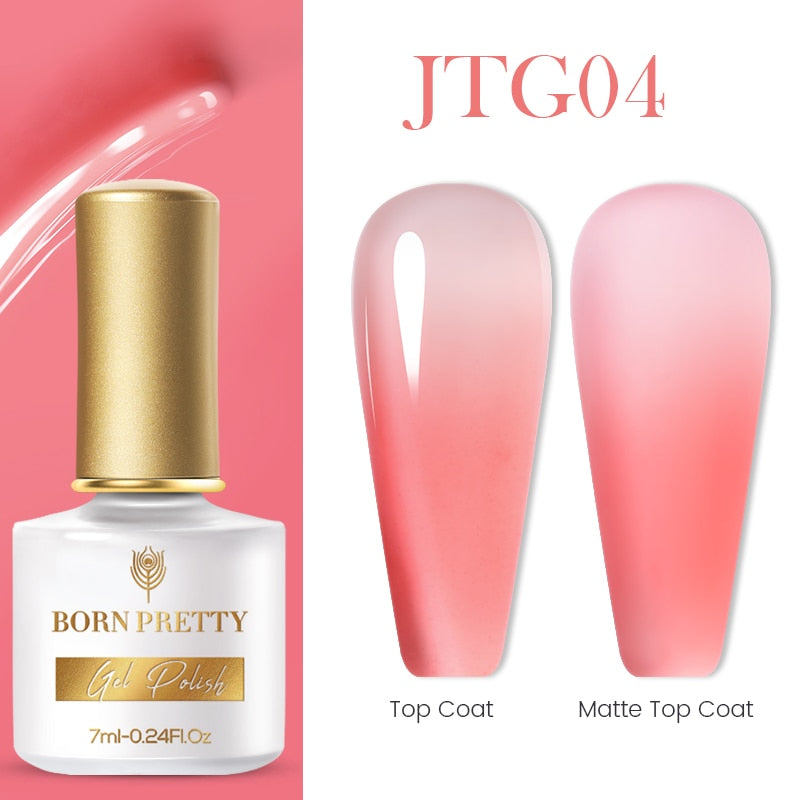 BORN PRETTY Milky Pink Quick Extension Gel Nail Polish Rubber Base Gel Camouflage Color Coat Semi Permanent Nails Art Gels 7ml