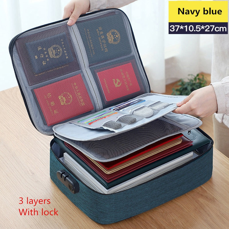 Document Storage Bag Organizer Desk Stationery Women Travel Files Card Folder Holder Tool Case Handbag Home Office Accessories