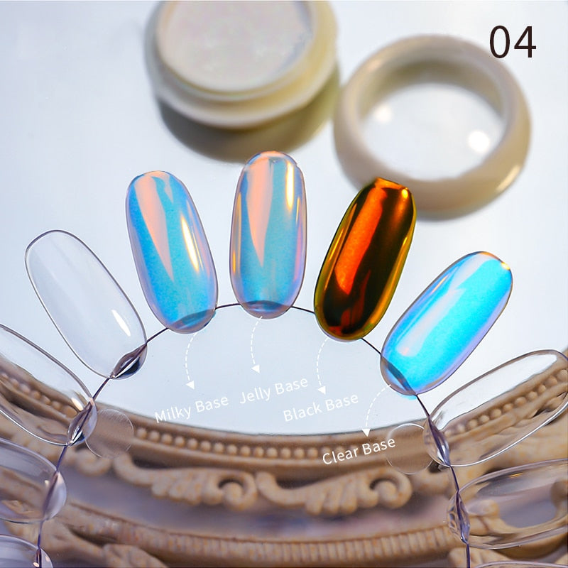 1Box Nail Mirror Glitter Powder Metallic Colorful Dust Metal Effect Nail Glitter Gold Nail Art UV Gel Polish Chrome Flakes Dust