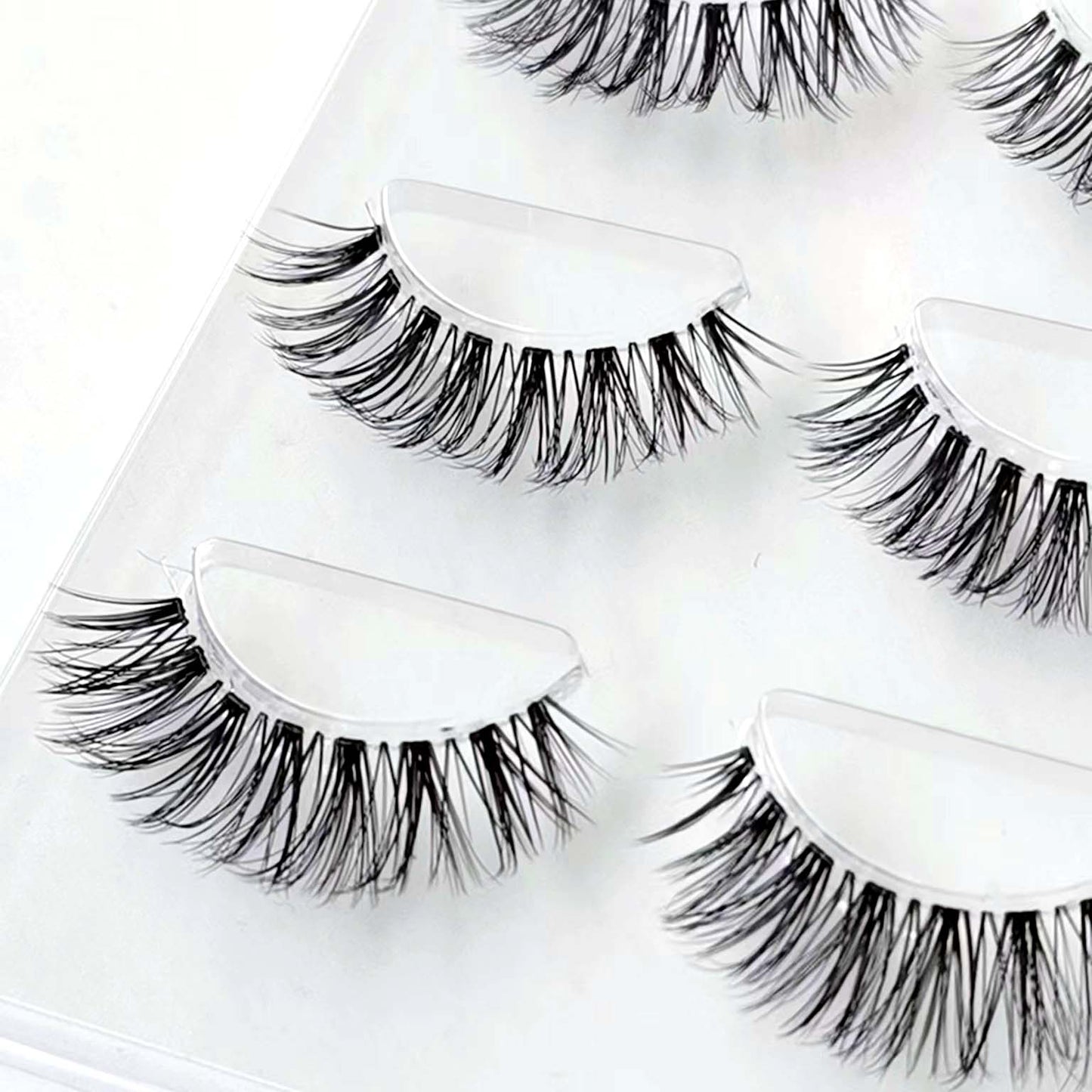 NEW Wholesale Mink Eyelashes 3pair lashes invisible band mink lashes reusable false eyelashes Makeup in Bulk