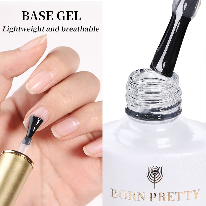 BORN PRETTY Milky Pink Quick Extension Gel Nail Polish Rubber Base Gel Camouflage Color Coat Semi Permanent Nails Art Gels 7ml