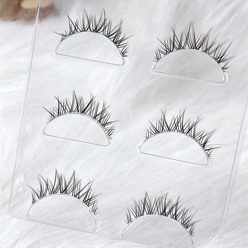 NEW Wholesale Mink Eyelashes 3pair lashes invisible band mink lashes reusable false eyelashes Makeup in Bulk